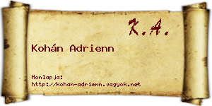 Kohán Adrienn névjegykártya