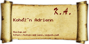 Kohán Adrienn névjegykártya
